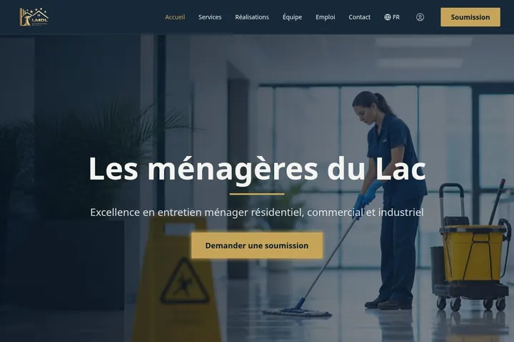 Page d’accueil du site de Les ménagères du Lac